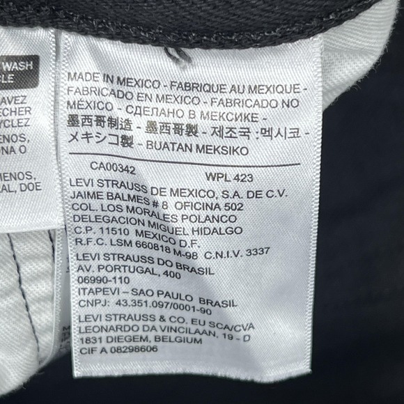 Levis 501 XX Black Jeans Mens 40x28 Straight Button Fly 100% Cotton Denim Pants - Picture 5 of 12